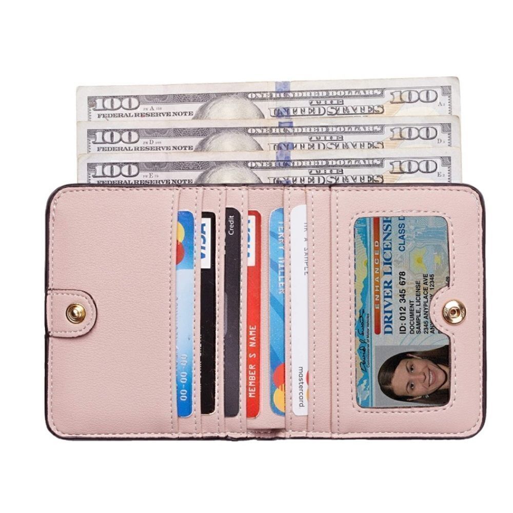 Light Pink Leather Compact Wallet - Picture 2 of 5